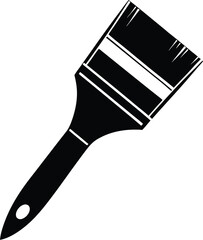  paintbrush silhouette, bristle top, art tool

