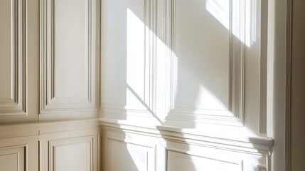 Obraz premium Sunlight streams through a corner room