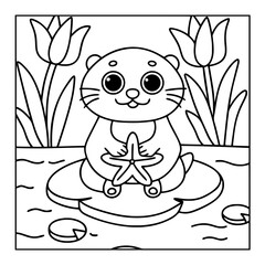 ocean animal cartoon coloring pages
