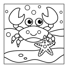 ocean animal cartoon coloring pages