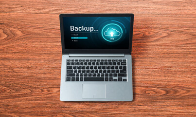 Backup Storage Data Internet Technology Business concept. Database storage cloud technology file...