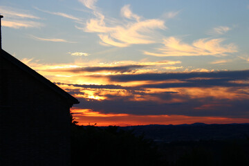 Nuvole e tramonto