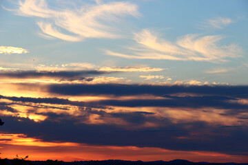 Nuvole e tramonto