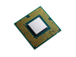 Microchip Floating on White Background with No Shadow Effect