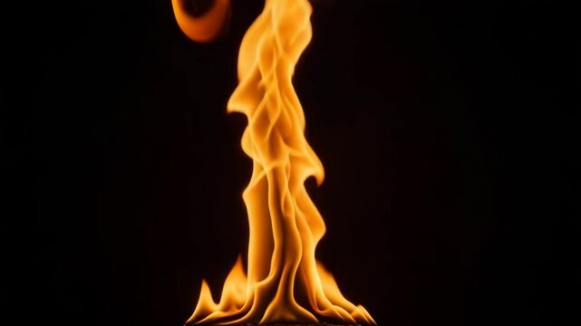 Stock vid&eacute;o &ndash; S&eacute;quence de flammes s&rsquo;&eacute;levant sur un fond noir

