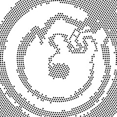 Halftone monochrome pattern with dots. Minimalism, vector. Background for posters, websites, business cards, postcards, interior design
