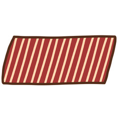 Striped Picnic Mat Cute Hand Drawn Illustration