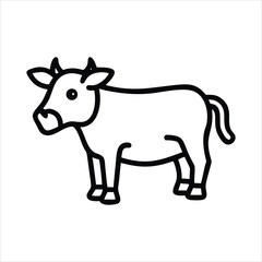 Cow standing vector