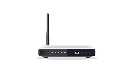 Fototapeta premium wireless router isolated on white