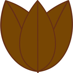 Beautiful shape and brown colors tone of old plant leaves. 