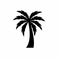 creative details Palm Tree Silhouette icon vector illustration