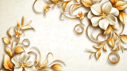 Ornate floral wallpaper design