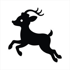 Deer jumping wearing earmuffs vector