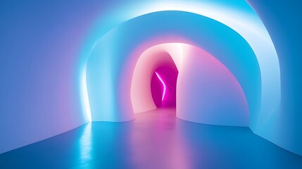 Neon tunnel interior design