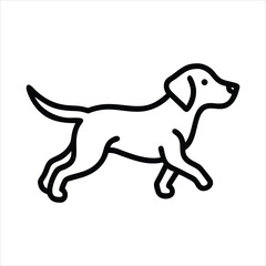 Dog running vector