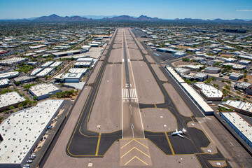 Waiting for take off, aerial view