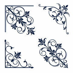"Elegant Vintage Corner Ornaments Collection"