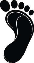 baby foot silhouette, tiny toes, infant shape
