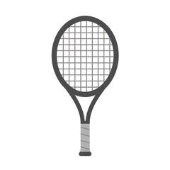 Gray tennis racket graphic