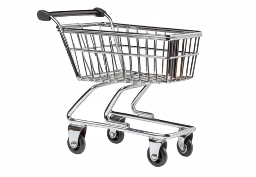 shopping cart isolated on white