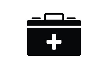 First aid kit icon set. medical kit icon, Medical box with cross. Medical emergency equipment. Healthcare concept for apps and websites