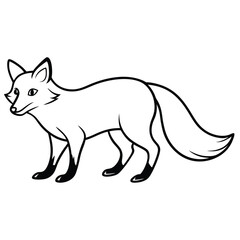 fox cartoon isolated on white