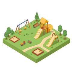 Isometric children's playground