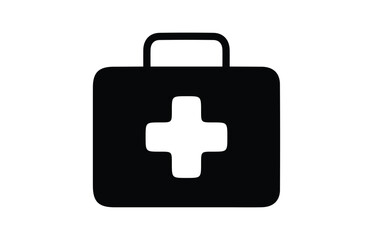 First aid kit icon set. medical kit icon, Medical box with cross. Medical emergency equipment. Healthcare concept for apps and websites