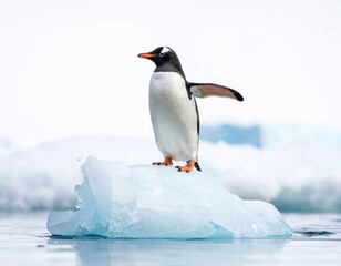Fototapeta premium penguin in antarctica