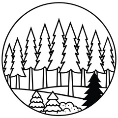 vector illustration of mountain landscape