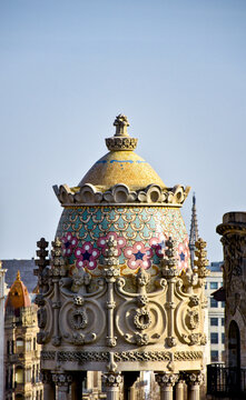 roof of Casa Lle&oacute; Morera, barcelona
