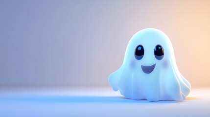 Cute and friendly ghost character