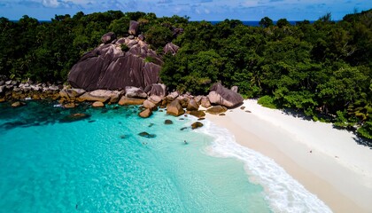 Flat lay of beauty products on marble background