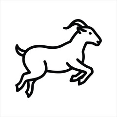 Goat jumping vector