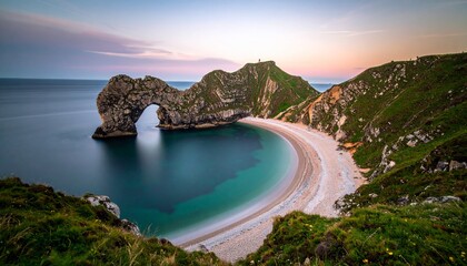 Flat lay of beauty products on marble background