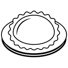 vector illustration of a plate