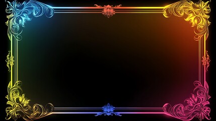 Ornate multicolored frame