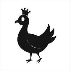 Peacock strutting wearing a crown vector