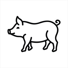 Pig trotting vector