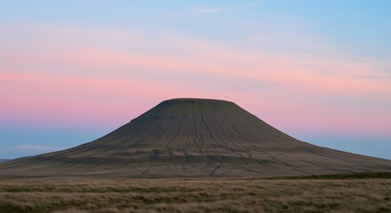 Obraz premium Rounded Hill during Sunset
