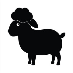 Sheep grazing wearing a bonnet vector