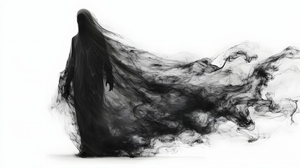 Fototapeta premium Ghostly shadow apparition haunting the scene