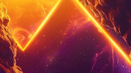 Cosmic triangle through nebula