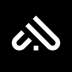 Letter U house creative logo design.