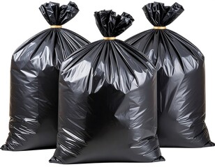 Three black garbage bags (1)