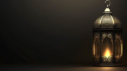 Ornate lantern against dark background