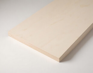 Light wood plank on neutral background