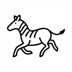 Fototapeta premium Zebra running vector