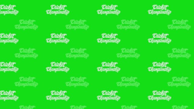 Cricket Championship Animation Green Background