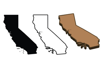California map vector, California map design